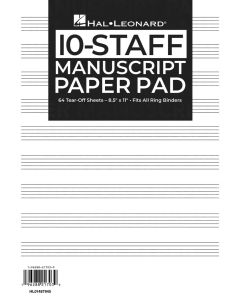 Manuscript Paper 10-Staff Paper Pad