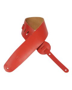 Levy's Genuine Leather Bass Strap – Red Classics Series – 3-1/2″ Wide