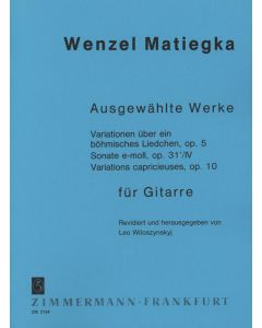Variations on a Bohemian Song, Op. 5, Sonata in e minor, Op. 31, Variations Caprici, Op. 10