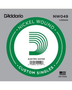 D'Addario NW049 Nickel Wound Electric Guitar Single String, .049