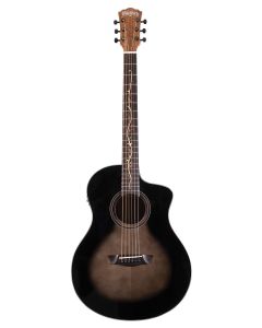 Washburn VITE S9V Bella Tono Studio Cutaway Acoustic Electric Guitar - Gloss Charcoal Burst