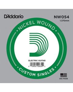 D'Addario NW054 Nickel Wound Electric Guitar Single String, .054