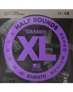 D'Addario EHR370 Half Round Electric Guitar Strings, Medium, 11-49