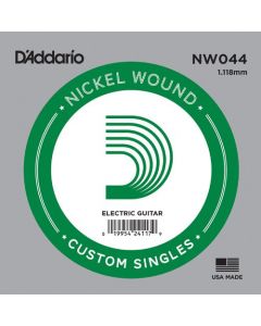 D'Addario NW044 Nickel Wound Electric Guitar Single String, .044