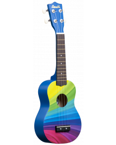 Amahi DDUK10 Rainbow Wave Soprano Ukulele