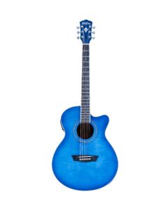 Washburn EA15 Festival Series Mini Jumbo Cutaway Acoustic Electric Guitar