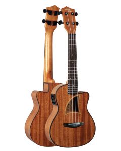 Eddy Finn EF-9-CE Tropical Mahogany Concert Ukulele - with Herringbone Binding