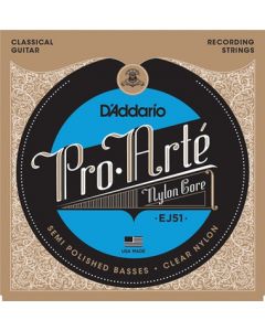 D'Addario EJ51 Pro-Arte Classical Guitar Strings with Polished Basses, Hard Tension
