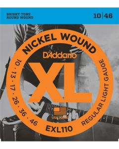 D'Addario EXL110 Nickel Wound Electric Guitar Strings, Regular Light, 10-46