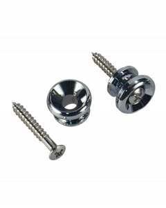 Metal Strap Button - Chrome