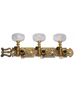 Golden Gate F-2119 Classical Guitar Tuners - 2 Planks (3+3) - Gold