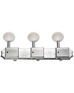 Golden Gate F-2853 Vintage Slotted Head Guitar Tuners – 2 Planks (3+3) – Nickel