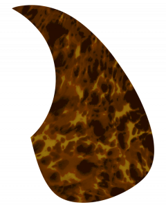 Golden Gate F-4011 Teardrop Shaped Acoustic Guitar Pickguard – Brown Tortoise