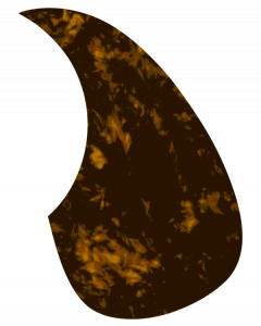 Golden Gate F-4018 Teardrop Shaped Acoustic Guitar Pickguard – Dark Marble