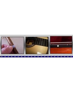 Rosette Fret Marker Dots - Black Ringed Ivory Color