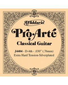 D'Addario J4404 Pro-Arte Nylon Classical Guitar Single String, Extra-Hard Tension, Fourth String