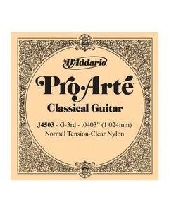 D'Addario J4503 Pro-Arte Nylon Classical Guitar Single String, Normal Tension, Third String