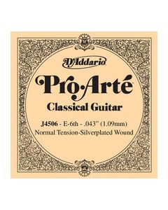 D'Addario J4506 Pro-Arte Nylon Classical Guitar Single String, Normal Tension, Sixth String
