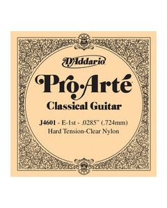 D'Addario J4601 Pro-Arte Nylon Classical Guitar Single String, Hard Tension, First String