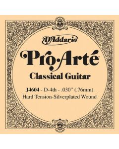 D'Addario J4604 Pro-Arte Nylon Classical Guitar Single String, Hard Tension, Fourth String