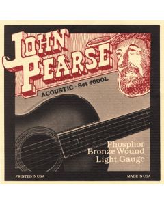John Pearse 600L Phosphor Bronze Light Acoustic Guitar Strings