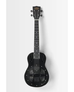 Kala KA-RES-MBK-T-E Matte Black Tenor Resonator Ukulele with Bag