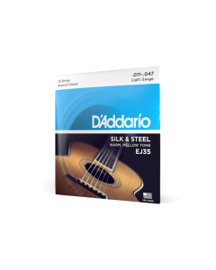 D'Addario Light 12-String, Silk & Steel Acoustic Guitar Strings - 11-47