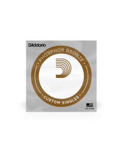 D'Addario PB060 Phosphor Bronze Wound Acoustic Guitar Single String, .060