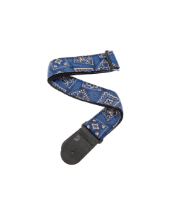 D'Addario Woven Guitar Strap, Bandana Blue