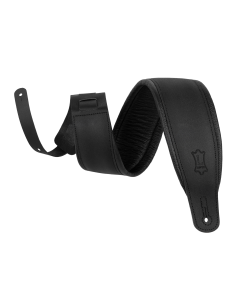 Levy's 3" Matte Black Leather Guitar Strap