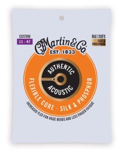 Martin MA130FX Authentic Acoustic Flexible Core Silk and Phosphor Guitar Strings - Custom Light