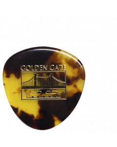 Golden Gate MP-12 Deluxe Flat Pick - Rounded Triangle - Dalmatian Tortoise - Extra Stiff