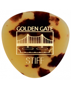 Golden Gate MP-32 Deluxe Flat Pick - Rounded Triangle - Dalmatian Tortoise - Stiff