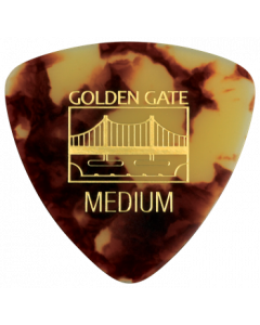 Golden Gate MP-40 Deluxe Flat Pick - Large Triangle - Dalmatian Tortoise - Medium