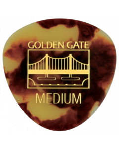 Golden Gate MP-42 Deluxe Flat Pick - Rounded Triangle - Dalmatian Tortoise - Medium