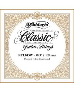 D'Addario NYL043W Classical Guitar Silverwound Bass String