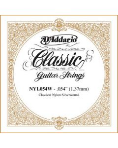 D'Addario NYL054W Silver-plated Copper Classical Single String, .054