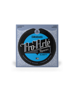 D'Addario EJ46TT ProArte Dynacore Classical Guitar Strings, Titanium Trebles, Hard Tension