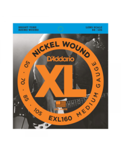 D'addario EXL160 Nickel Wound Bass, Medium, 50-105, Long Scale