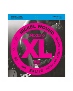 D'addario EXL170 Nickel Wound Bass, Light, 45-100, Long Scale