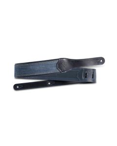 Taylor Blue Denim Strap, Navy Leather Edge, 2.5"