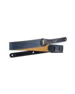 Taylor Blue Denim Strap, Gold Logo, 2"