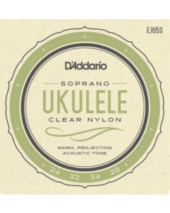 D'Addario EJ65S Pro-Arté Custom Extruded Nylon Ukulele Strings, Soprano