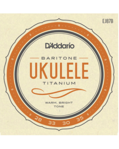 D'Addario EJ87B Titanium Ukulele Strings, Baritone