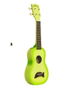 Makala Green Apple Burst Soprano Dolphin Ukulele