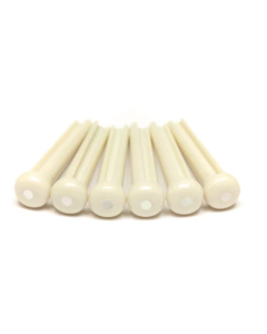 TUSQ Traditional Bridge Pins - White with 2mm Mother of Pearl Dot