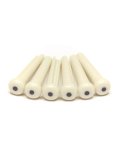 TUSQ Traditional Bridge Pins - White with 2mm Black Dot