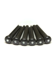 TUSQ Traditional Bridge Pins - Black with 2mm Mother of Pearl Dot
