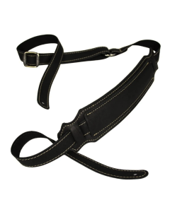 Franklin Vintage Guitar Strap - 2.5" Black Glove Leather