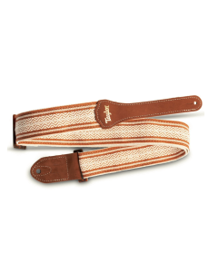 Taylor 4015-20 2" Academy Jacquard Leather Guitar Strap - White/Black